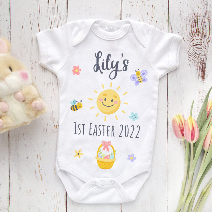 Personalised Springtime Easter Sunshine Baby Grow-Love Lumi Ltd