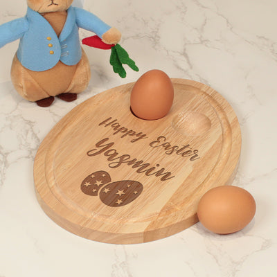 Personalised Egg Shaped Easter Eggs Dippy Egg Breakfast Board-Love Lumi Ltd