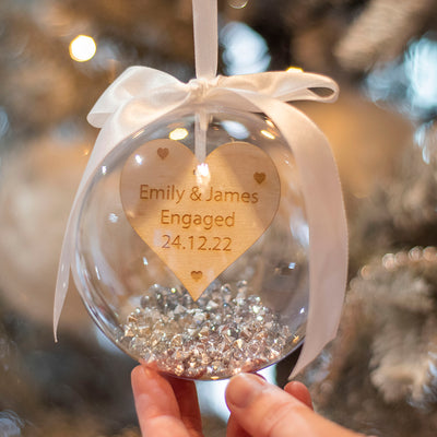 Engagement Christmas Bauble-Love Lumi Ltd