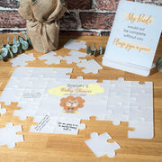 Personalised Frosted Acrylic Little Lion Baby Shower Signing Puzzle Jigsaw-Love Lumi Ltd