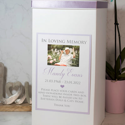 Personalised Funeral Memorial Donations Collection Card Post Box-Love Lumi Ltd