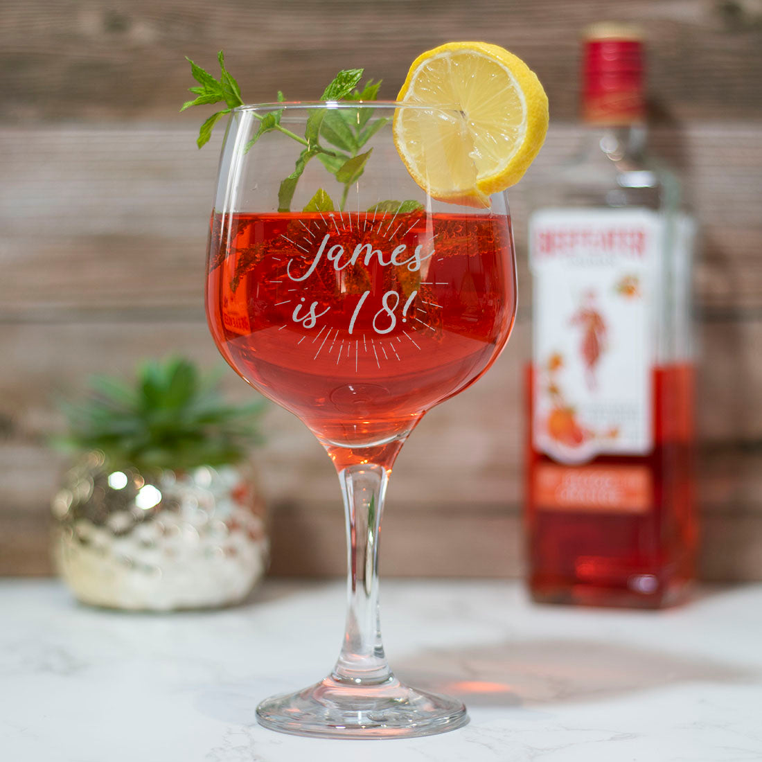 Birthday Starburst Birthday Large Balloon Gin Glass-Love Lumi Ltd