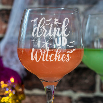 Drink Up Witches Halloween Large Balloon Gin Glass-Love Lumi Ltd