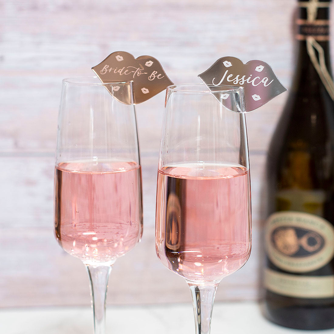 Acrylic Lips Hen Party Birthday Wine Glass Charm Place Setting Party Favours-Love Lumi Ltd