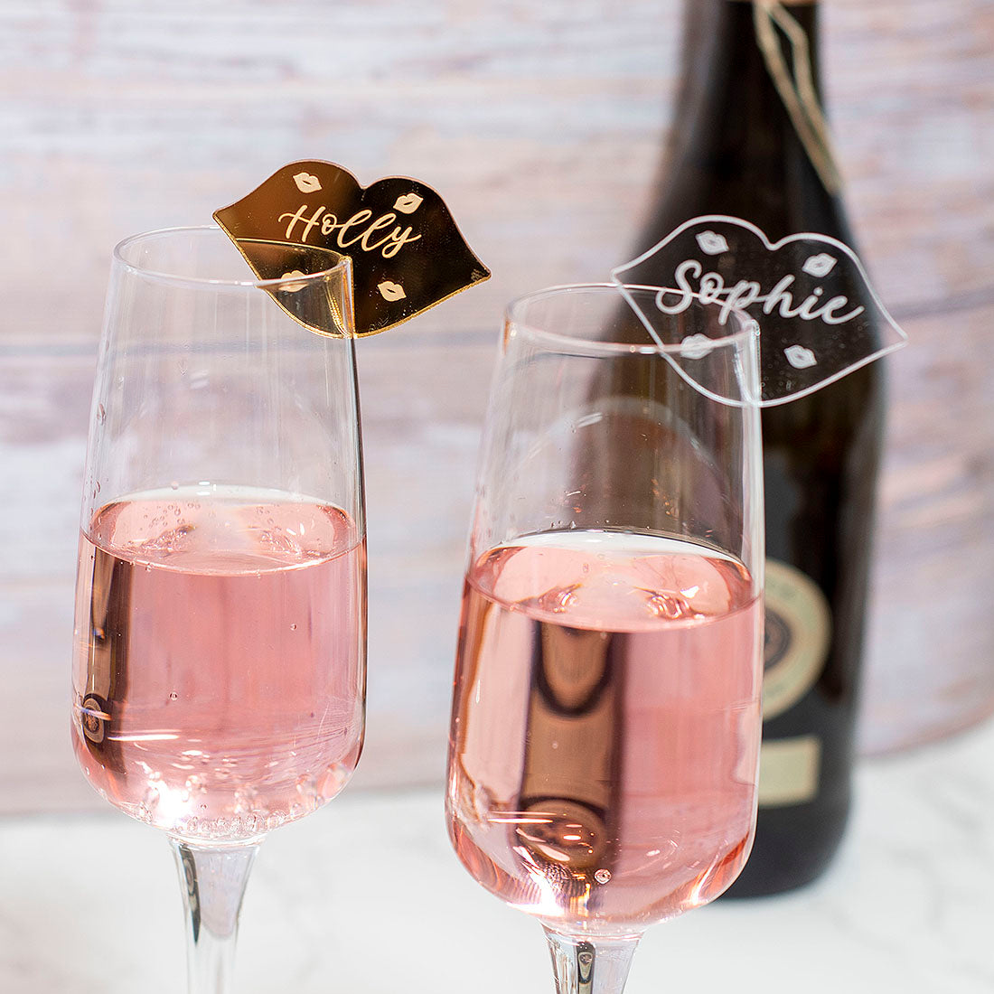 Acrylic Lips Hen Party Birthday Wine Glass Charm Place Setting Party Favours-Love Lumi Ltd