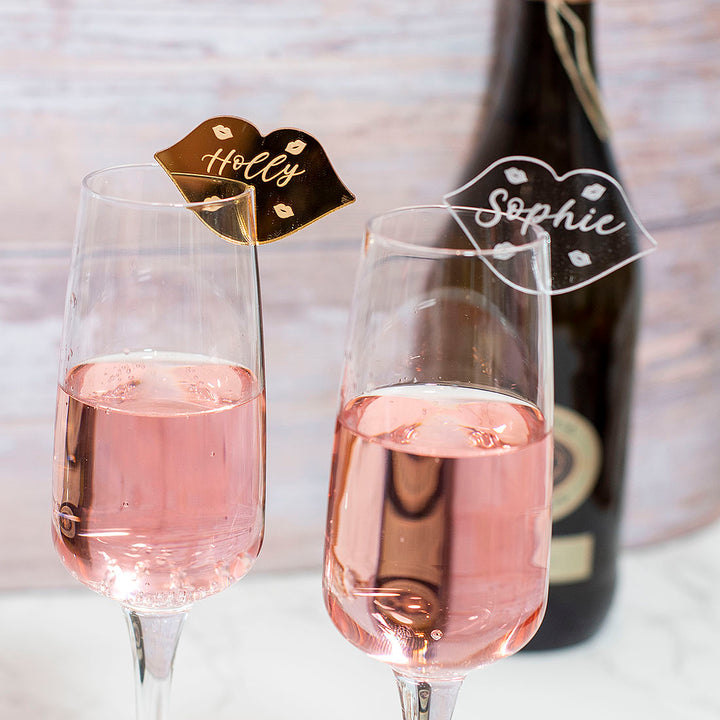 Acrylic Lips Hen Party Birthday Wine Glass Charm Place Setting Party Favours-Love Lumi Ltd