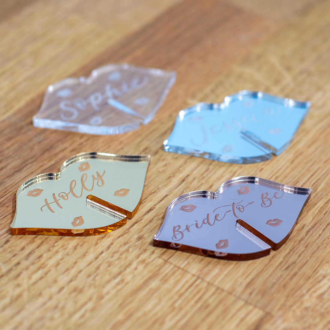 Acrylic Lips Hen Party Birthday Wine Glass Charm Place Setting Party Favours-Love Lumi Ltd