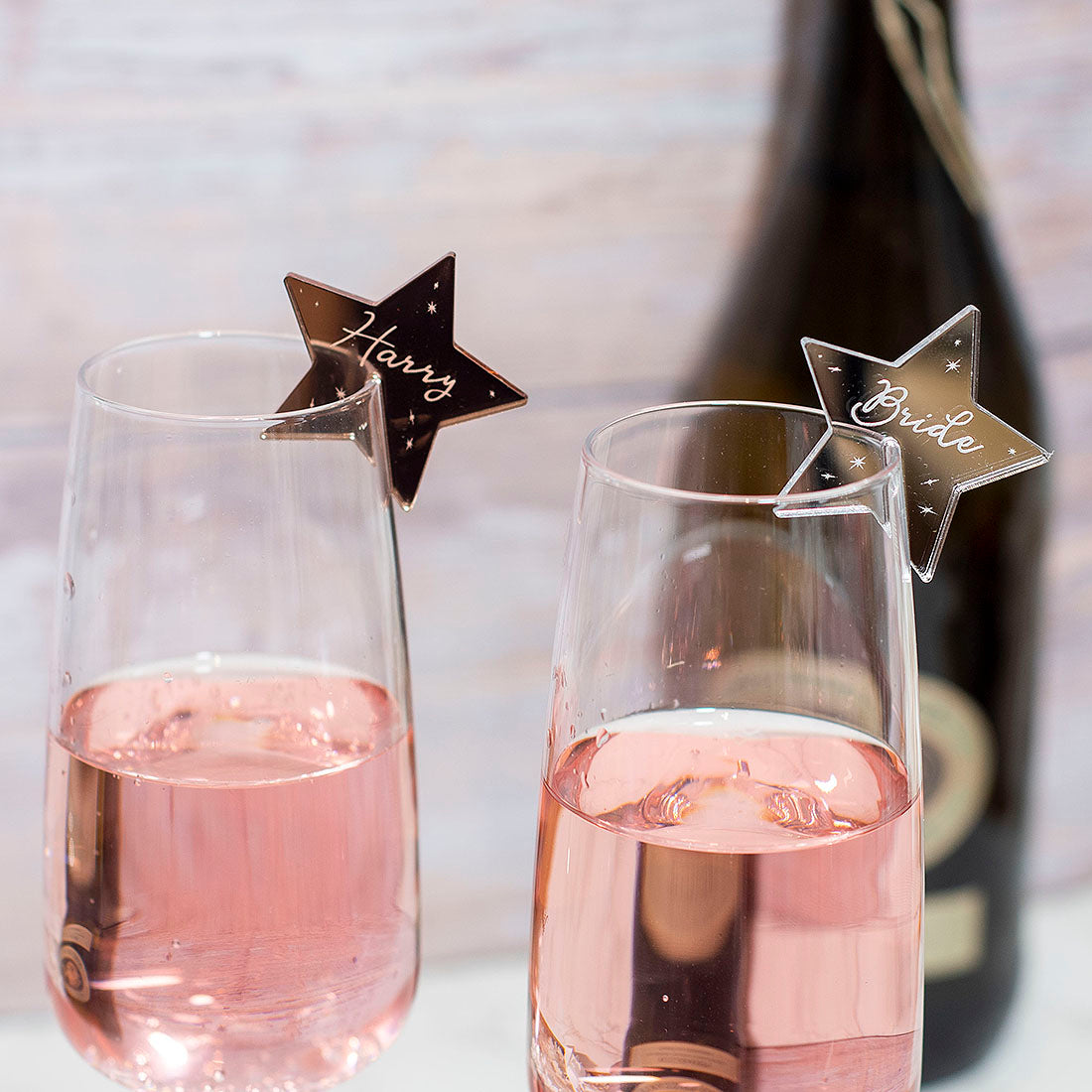 Any Occasion Acrylic Star Wine Glass Charm Place Setting Party Favours-Love Lumi Ltd