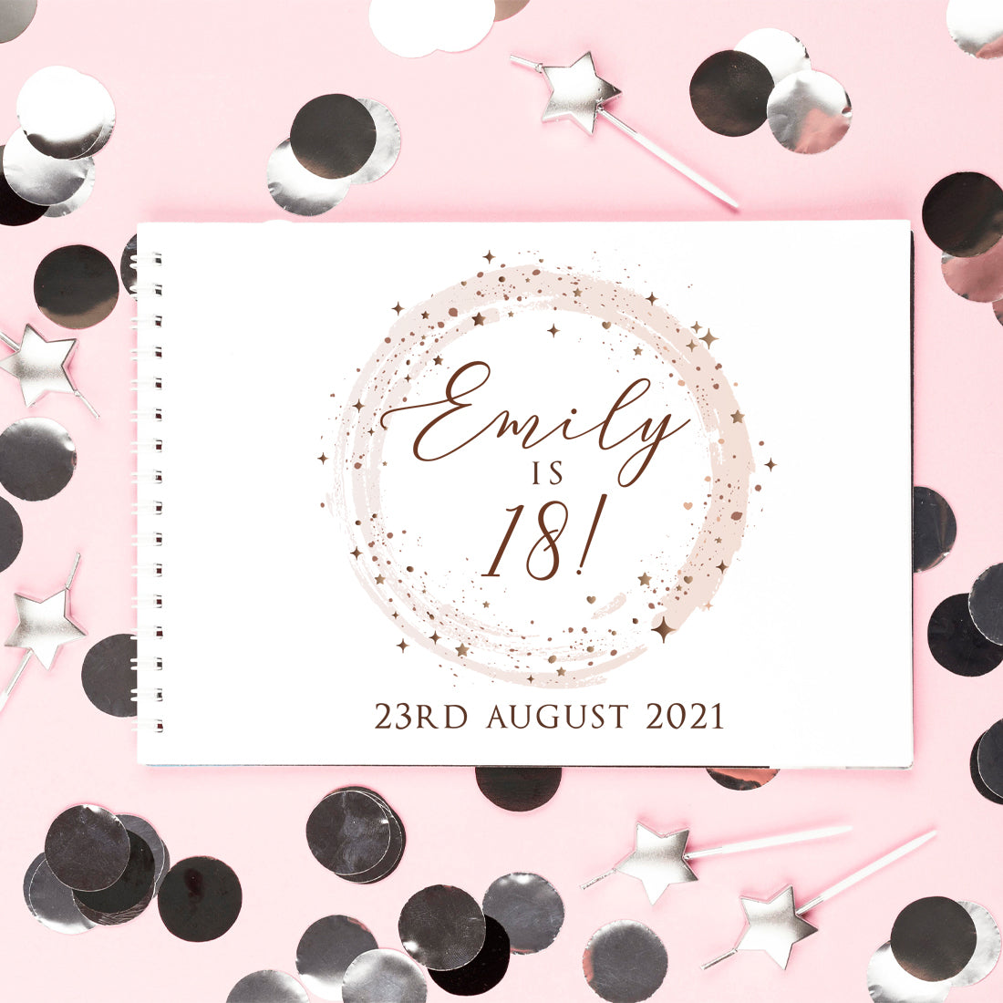 Birthday Party Sparkly Circle Guest Book-Love Lumi Ltd