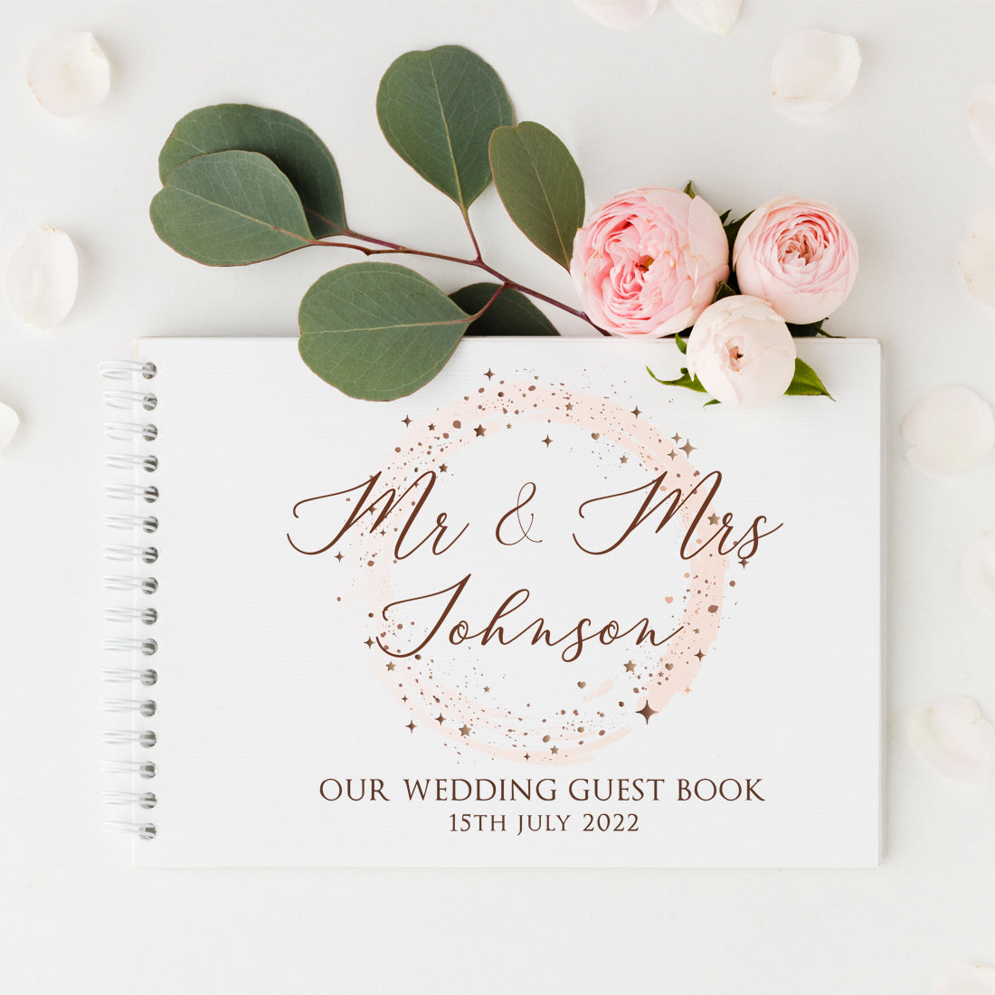 Sparkly Circle Wedding Guest Book-Love Lumi Ltd