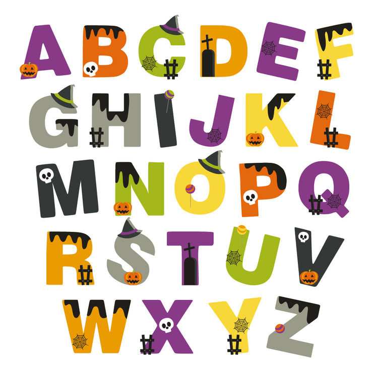 Personalised Halloween Letters Any Message Acrylic Indoor Outdoor Bunting Banner-Love Lumi Ltd