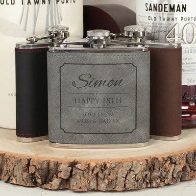 ANY TEXT Hip Flask-Love Lumi Ltd