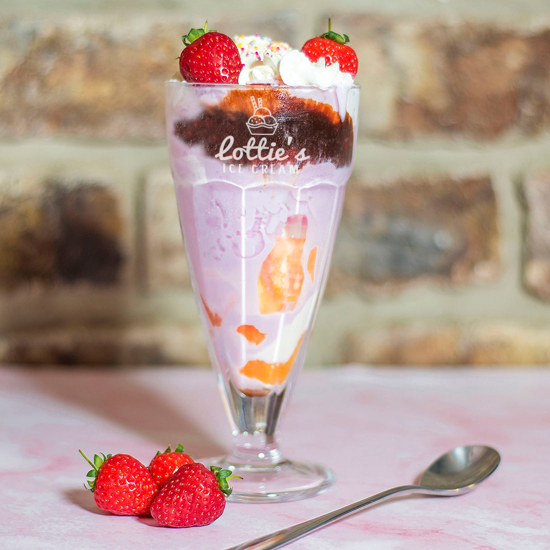 Personalised Name Ice Cream Tub Icon Sundae Glass-Love Lumi Ltd