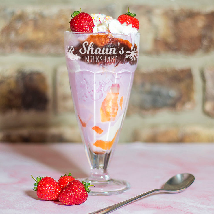 Personalised Milkshake Ice Cream Splat Sundae Glass-Love Lumi Ltd