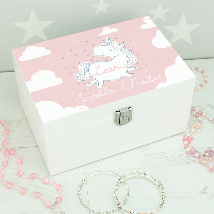 Personalised Unicorn Children's Jewellery Box with Mirror-Love Lumi Ltd