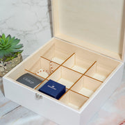 Personalised Marble Effect Jewellery Box Organiser Storage Gift Keepsake Box-Love Lumi Ltd