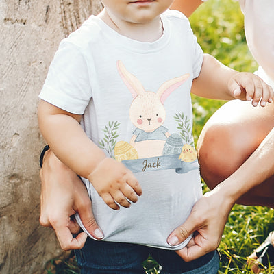 Pastel Easter Bunny and Chick Children's T-Shirt-Love Lumi Ltd