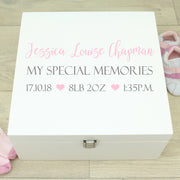 Typography Baby Wooden Keepsake Memory Box-Love Lumi Ltd