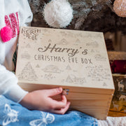 Personalised North Pole Map Natural Engraved Christmas Eve Box-Love Lumi Ltd