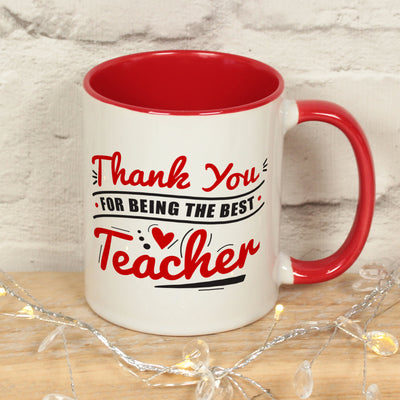 Personalised Thank You For Being the Best Teacher Mug-Love Lumi Ltd