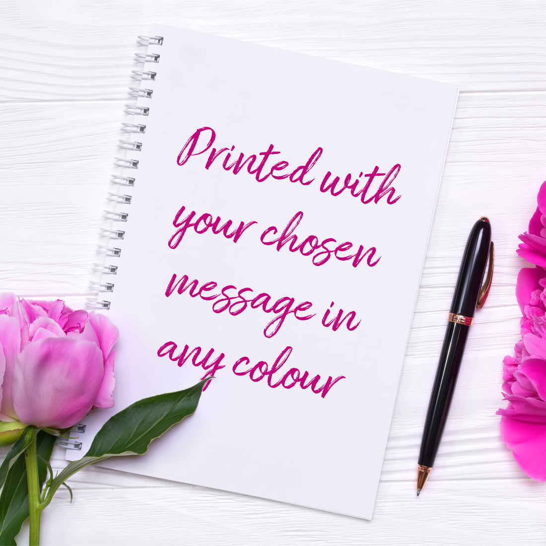 Custom Text in Any Colour Message Notebook Planner Journal-Love Lumi Ltd