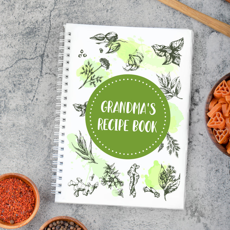 Personalised Herbs & Spices Recipe Book Notebook Scrapbook-Love Lumi Ltd