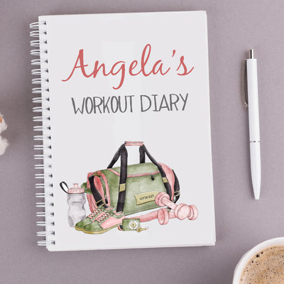 Personalised Workout Gym Planner Journal Notebook-Love Lumi Ltd
