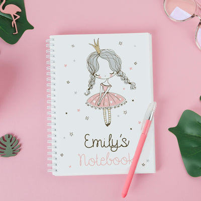 Personalised Princess Children's Journal Notebook-Love Lumi Ltd