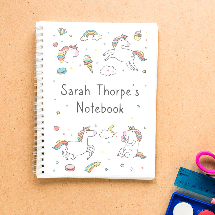 Personalised Unicorn Children's Journal Notebook-Love Lumi Ltd