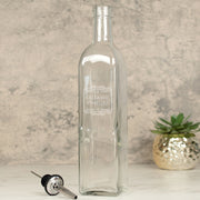 Personalised Engraved Vintage Frame Glass Olive Oil or Vinegar Bottle with Pourer-Love Lumi Ltd