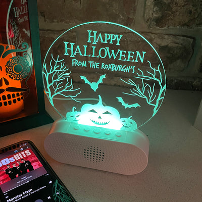 Bluetooth Music Halloween Graveyard Neon Light Colour Changing Speaker-Love Lumi Ltd