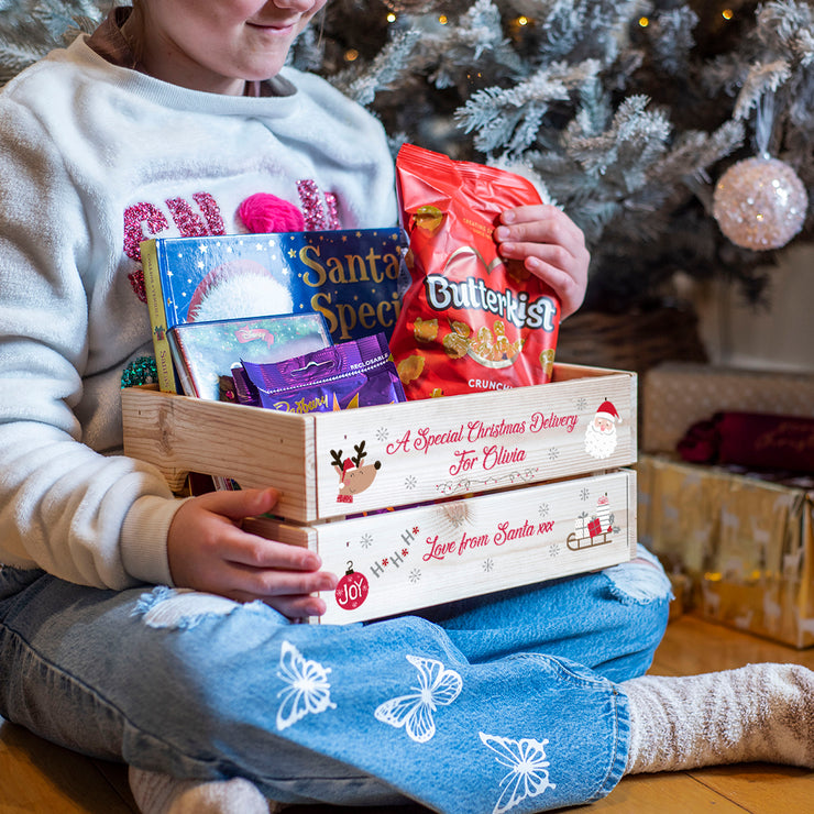 Personalised Rudolph and Santa Christmas Eve Gift Crate-Love Lumi Ltd