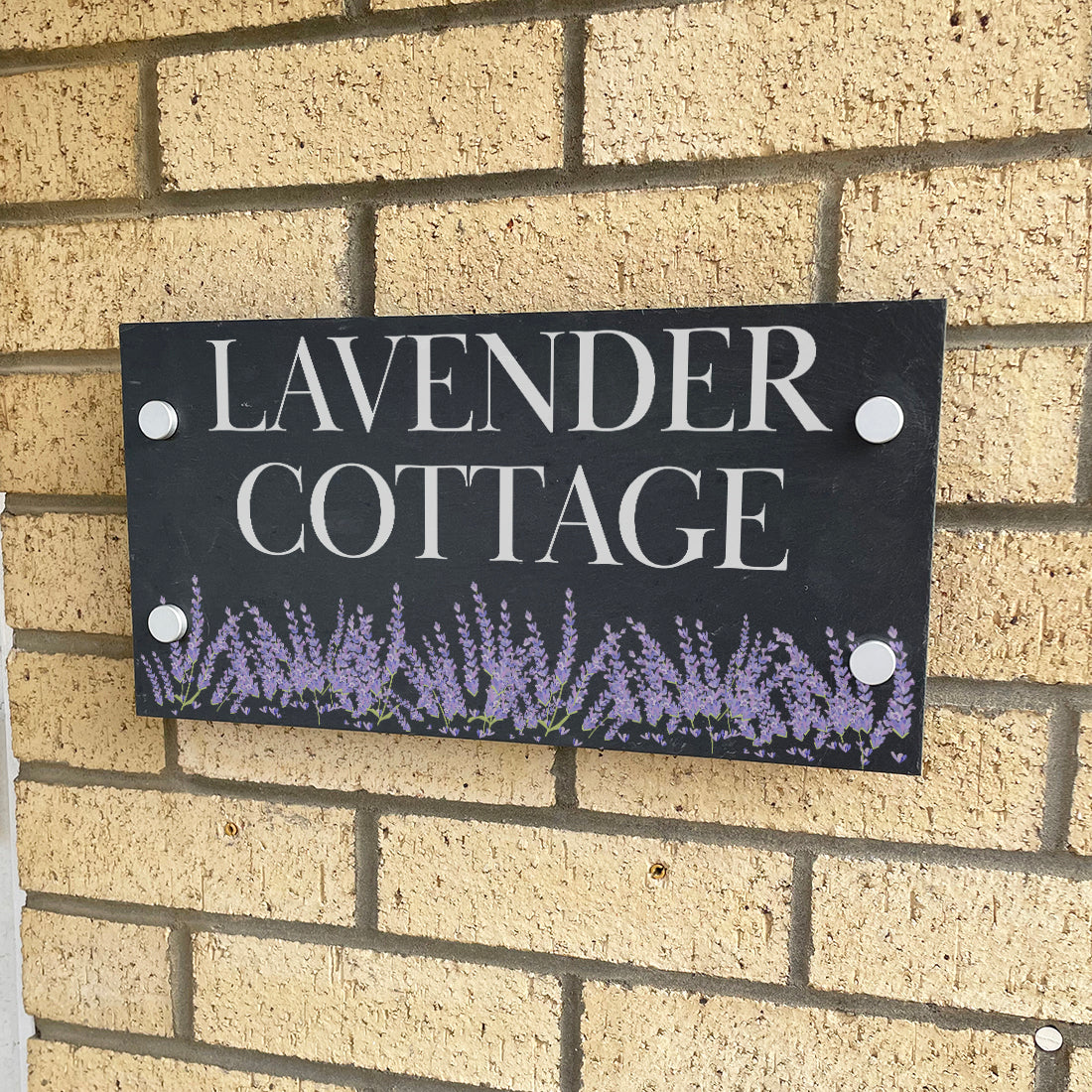 Personalised Lavender Slate House Number or Name Wall Mounted Sign-Love Lumi Ltd