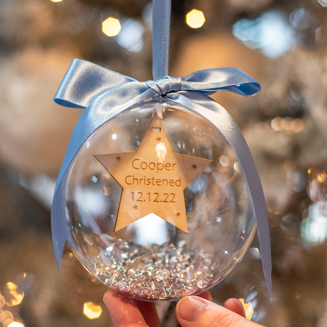 Christening Keepsake Christmas Bauble-Love Lumi Ltd
