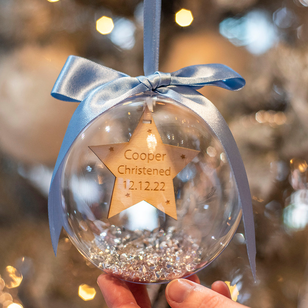 Christening Keepsake Christmas Bauble-Love Lumi Ltd
