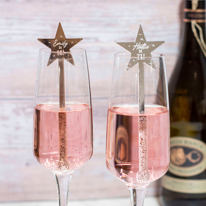 Birthday Star Acrylic Party Favour Drink Stirrers-Love Lumi Ltd