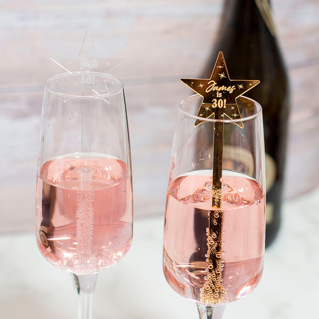 Birthday Star Acrylic Party Favour Drink Stirrers-Love Lumi Ltd