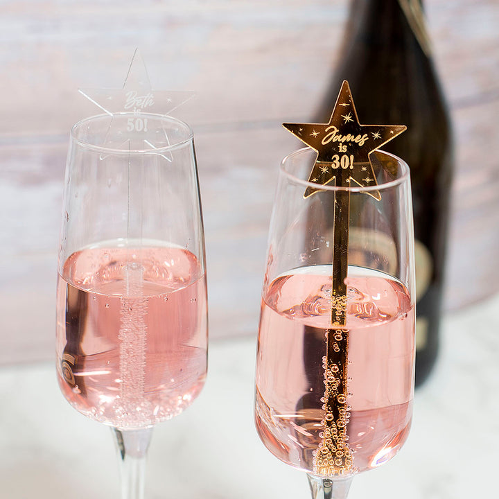 Birthday Star Acrylic Party Favour Drink Stirrers-Love Lumi Ltd