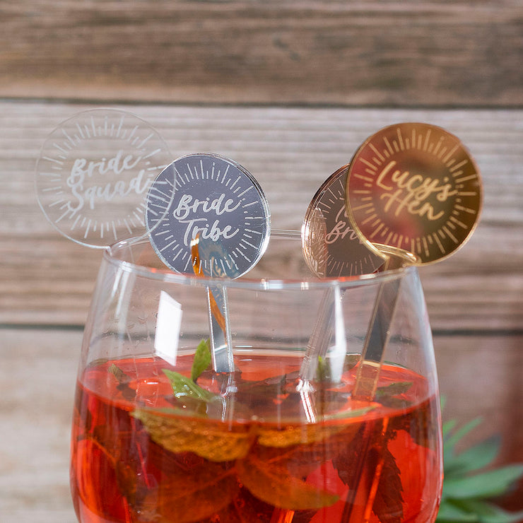 Personalised Starburst Any Occasion Acrylic Party Favour Drink Stirrers-Love Lumi Ltd