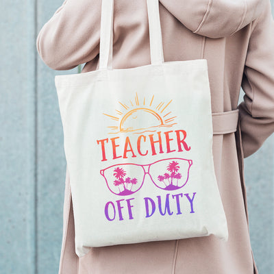 Teacher Off Duty Tote Bag-Love Lumi Ltd