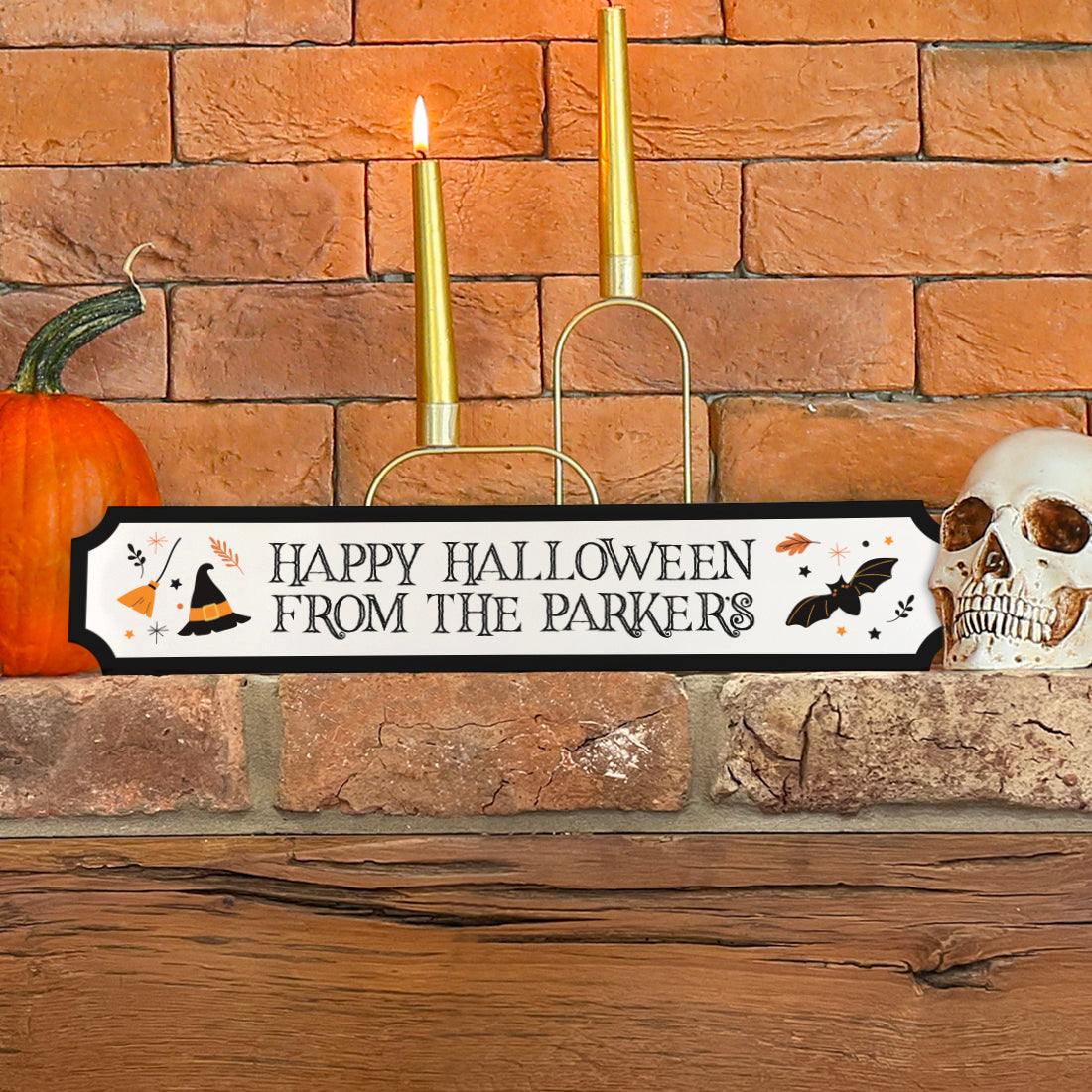 Bats and Witches Halloween Street Sign Decoration-Love Lumi Ltd