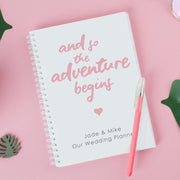 'Adventure Begins' Wedding Planner Hardback Notebook-Love Lumi Ltd