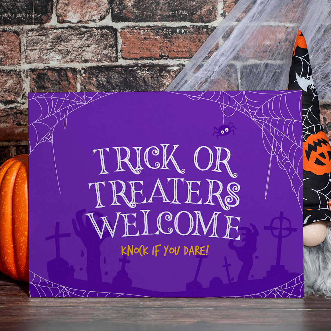 Halloween Graveyard Acrylic Welcome Board Party Sign-Love Lumi Ltd