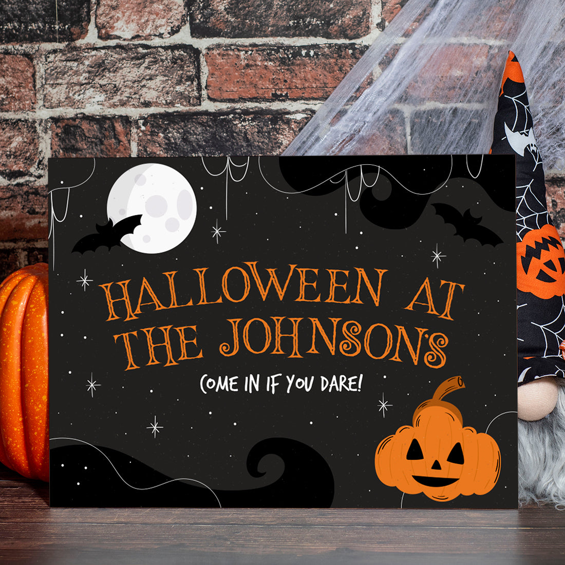Halloween Moonlit Sky Acrylic Welcome Board Party Sign-Love Lumi Ltd