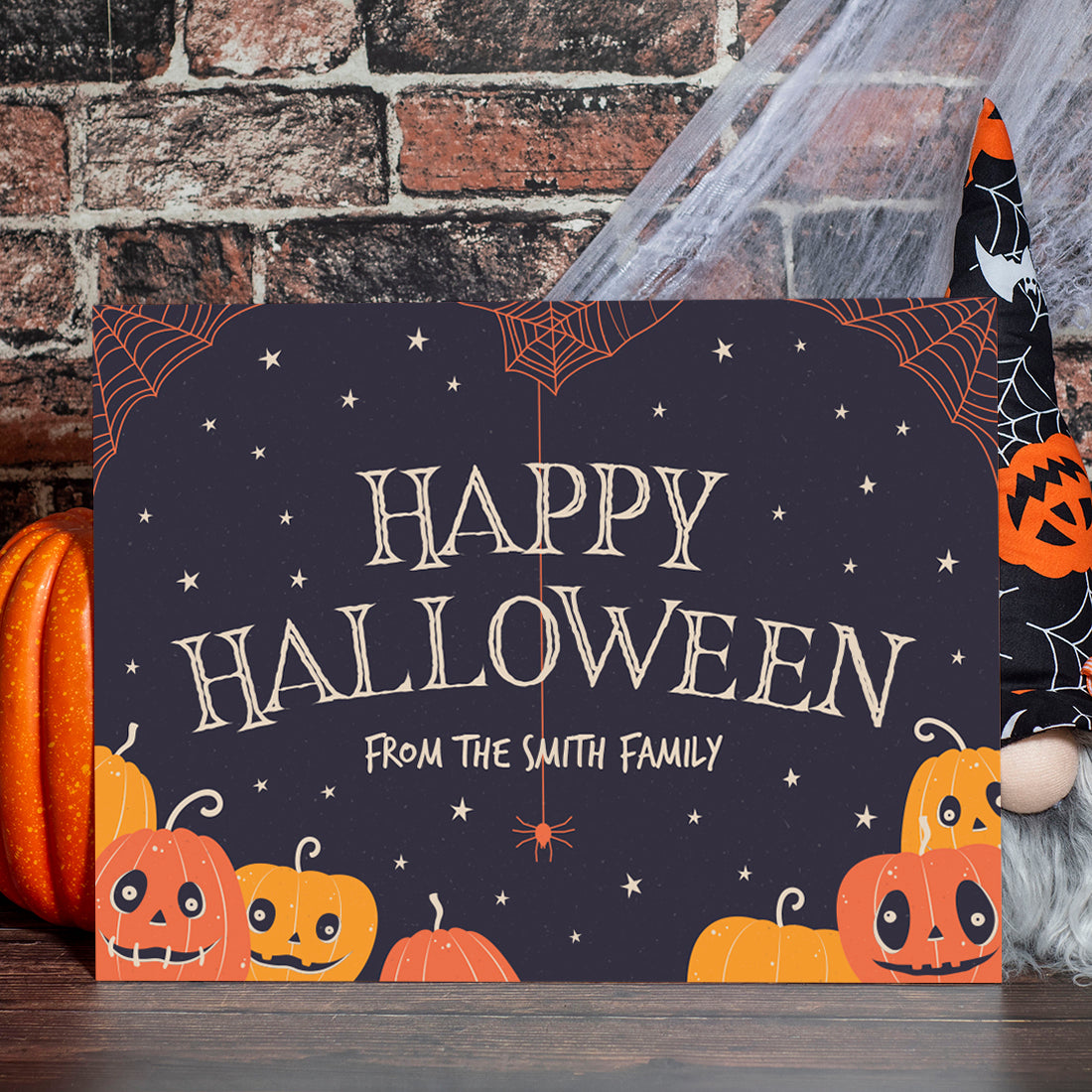 Happy Halloween Pumpkins Acrylic Welcome Board Party Sign-Love Lumi Ltd
