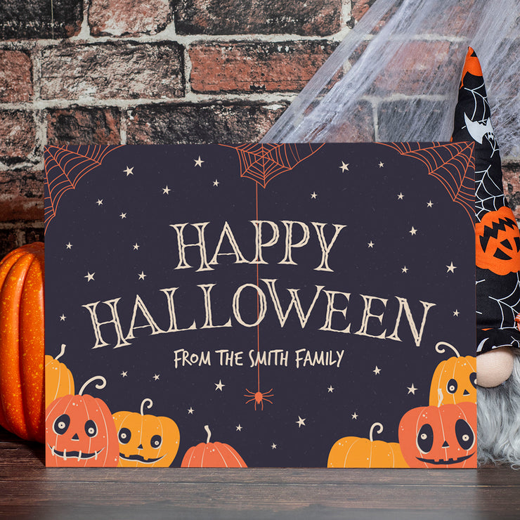 Personalised Happy Halloween Pumpkins Acrylic Welcome Board Party Sign-Love Lumi Ltd