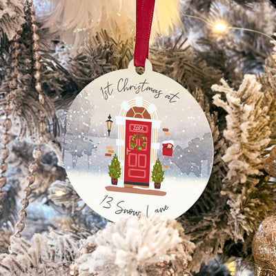 New Home 1st Christmas Front Door Acrylic Christmas Tree Decoration Bauble-Love Lumi Ltd