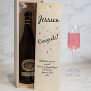 Personalised Congrats Stars Wooden Wine Bottle Gift Box-Love Lumi Ltd