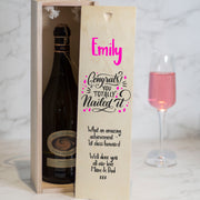 Personalised Congrats You Nailed It Wooden Wine Bottle Gift Box-Love Lumi Ltd
