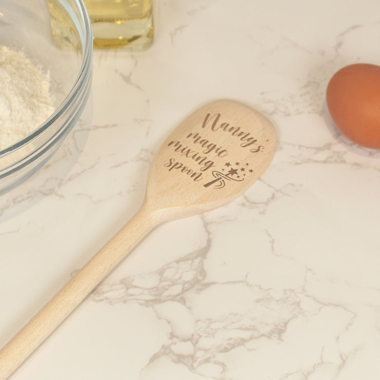 Personalised Magic Mixing Wooden Baking Spoon-Love Lumi Ltd